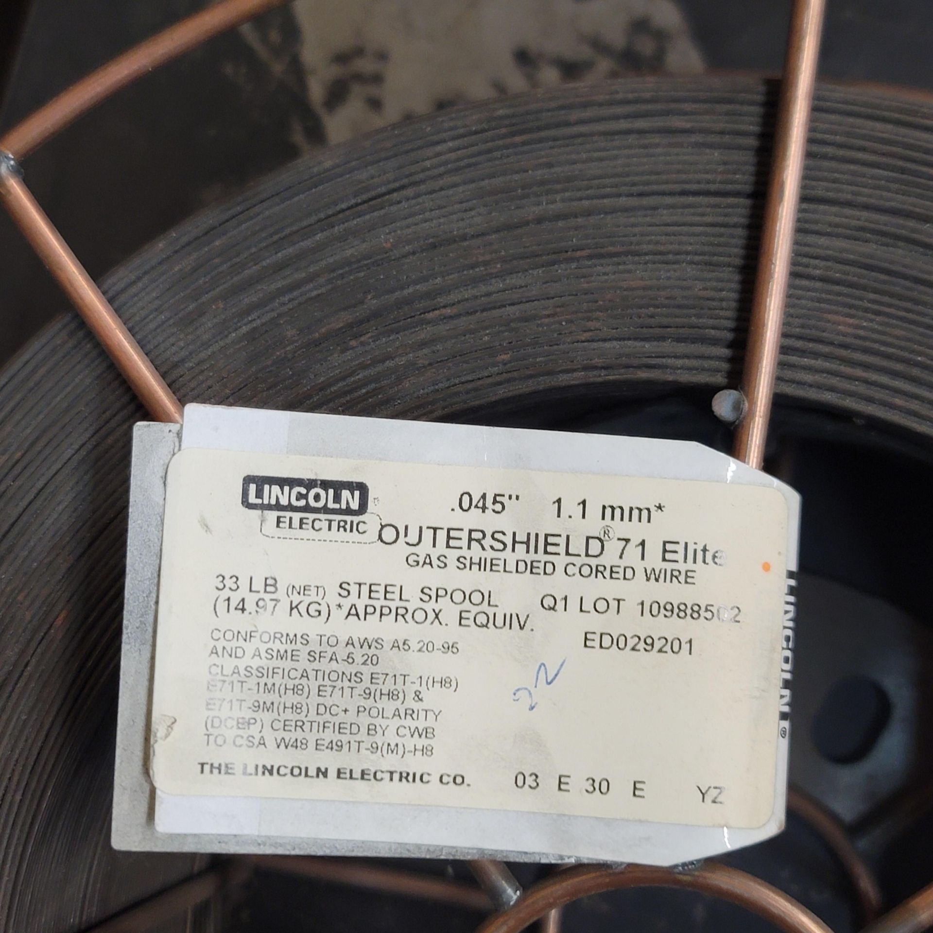 LOT - (5) SPOOLS OF WELDING WIRE - Image 4 of 5