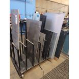 LOT - CONTENTS ONLY OF RACK: ALUMINUM & STEEL SHEET & PLATE REMNANTS
