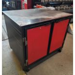BRAKE DIE CABINET, 53" X 40" X 46" HT, ON CASTERS, CONTENTS NOT INCLUDED