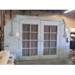 PAINT BOOTH, 26' X 13', LIGHTS, BARN & SIDE DOORS, INTERIOR DIMS: 13'-10" X 26' X 9', DOORWAY: 9'W X