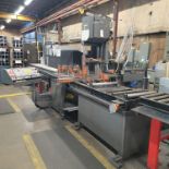 HEM VERTICAL AUTOMATIC BAND SAW, MODEL V100LA-4, 18" X 22", TILTING HEAD, MITERING, INFEED/OUTFEED