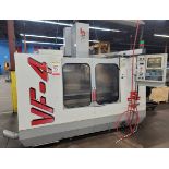 1996 HAAS VF-4 VERTICAL MACHINING CENTER, XYZ TRAVELS: 50" X 20" X 25", TABLE 52" X 18", 7500 RPM,