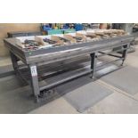 ACORN WELDING/FABRICATION TABLE, 10' X 5' X 4" THICK STEEL TOP, CONTENTS NOT INCLUDED