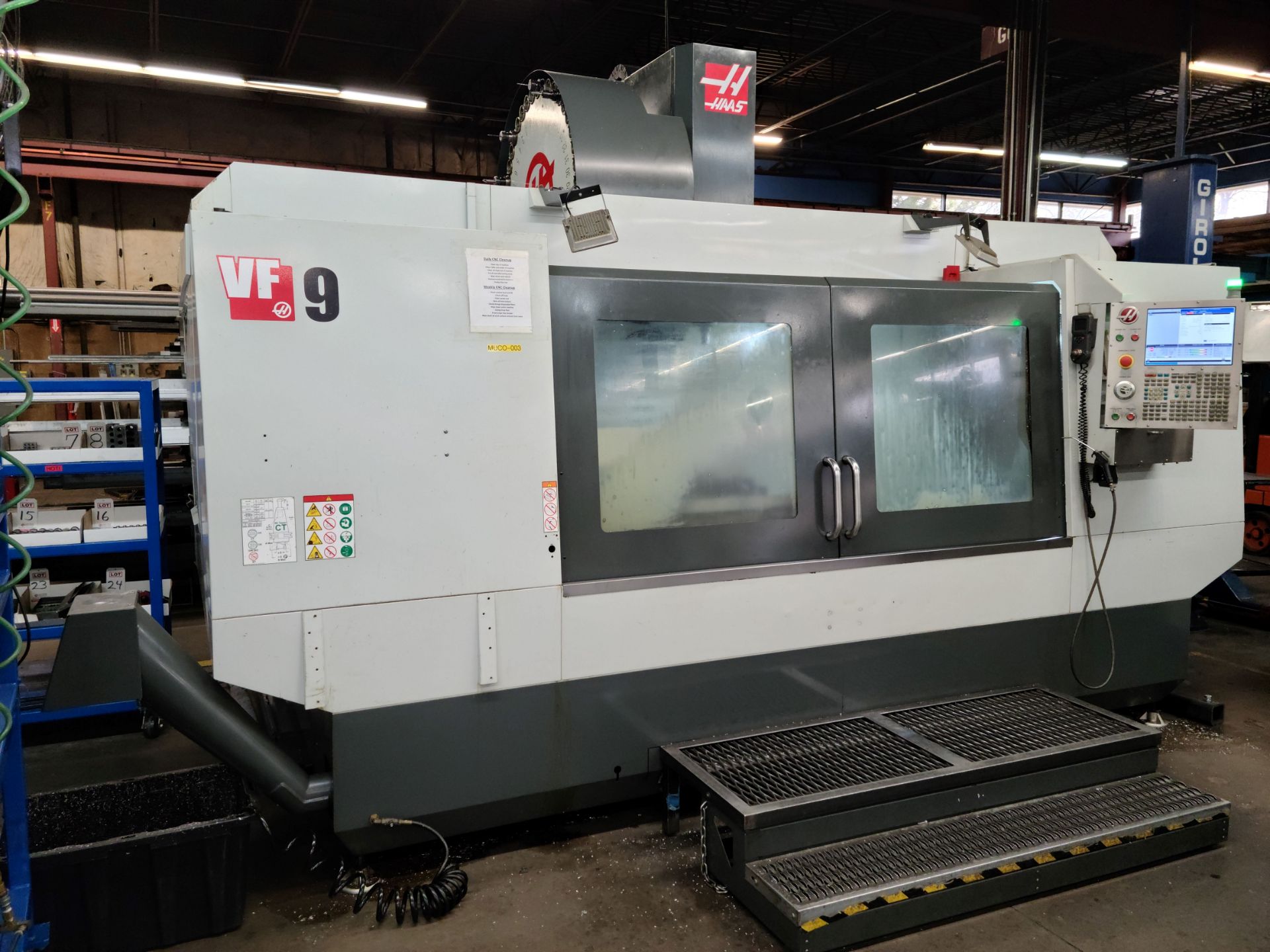 2017 HAAS VF-9/40 VERTICAL MACHINING CENTER, XYZ TRAVELS: 84" X 40" X 30", 84" X 36" TABLE, 8100 RPM