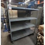 SHELF UNIT ON CASTERS, 5' X 2' X 6' HT, CONTENTS NOT INCLUDED