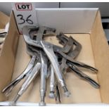 LOT - (4) VISE-GRIP LOCKING C-CLAMPS