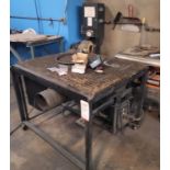 PLASMA TABLE, 4' X 39", W/ VICTOR CUTMASTER 52 PLASMA CUTTER AND FAN, TABLE IS ON CASTERS