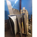 LOT - CONTENTS ONLY OF RACK: ALUMINUM, STEEL AND PLASTICS SHEET AND PLATE