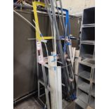 VERTICAL MATERIAL RACK, 39" X 2' X 7' HT, CONTENTS NOT INCLUDED, (DELAYED PICKUP UNTIL TUESDAY, APRI