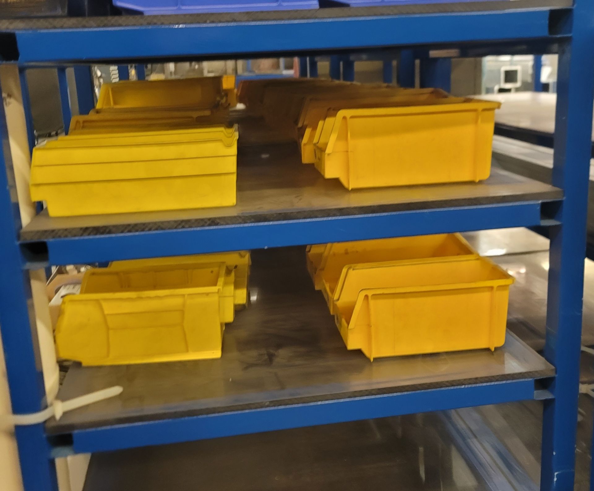 LOT - YELLOW PLASTIC STORAGE BINS, STACKABLE - Image 3 of 3