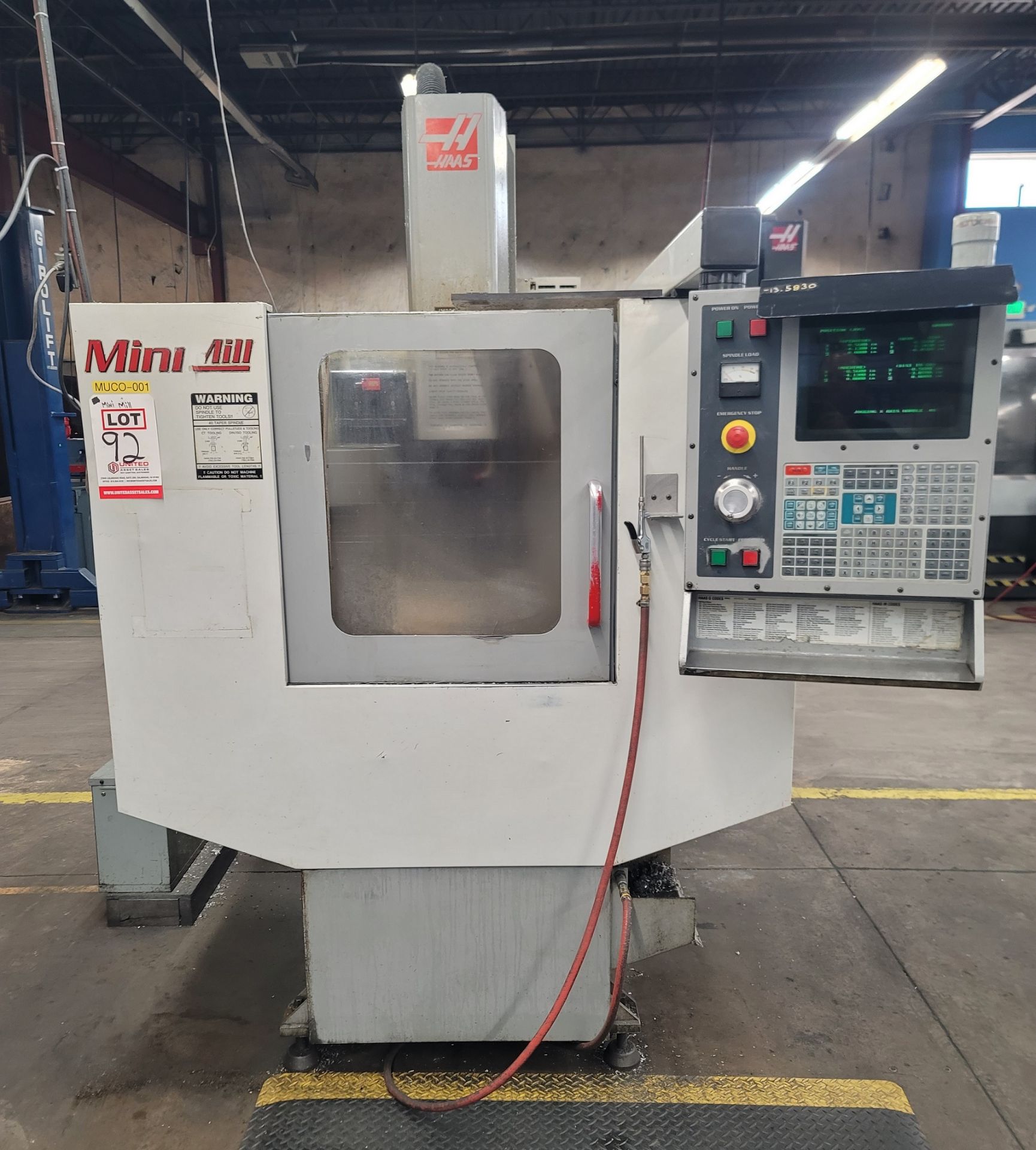 2001 HAAS MINI MILL VERTICAL MACHINING CENTER, XYZ TRAVELS: 16" X 12" X 10", 28" X 12" TABLE, 10-