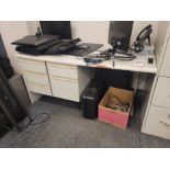 OFFICE DESK, 5' X 30", CONTENTS NOT INCLUDED