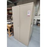 2-DOOR STORAGE CABINET, 3' X 18", CONTENTS NOT INCLUDED