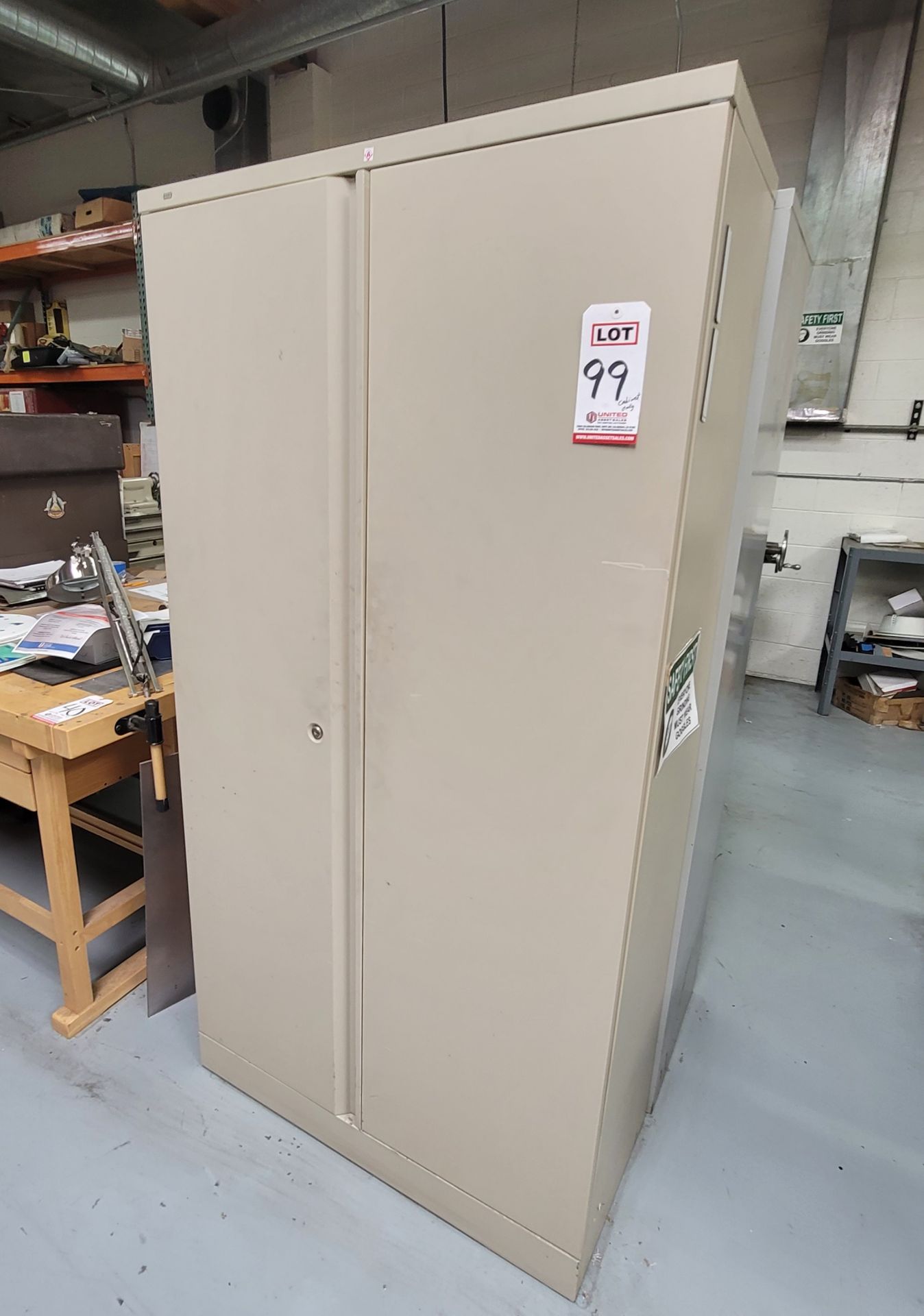 2-DOOR STORAGE CABINET, 3' X 18", CONTENTS NOT INCLUDED