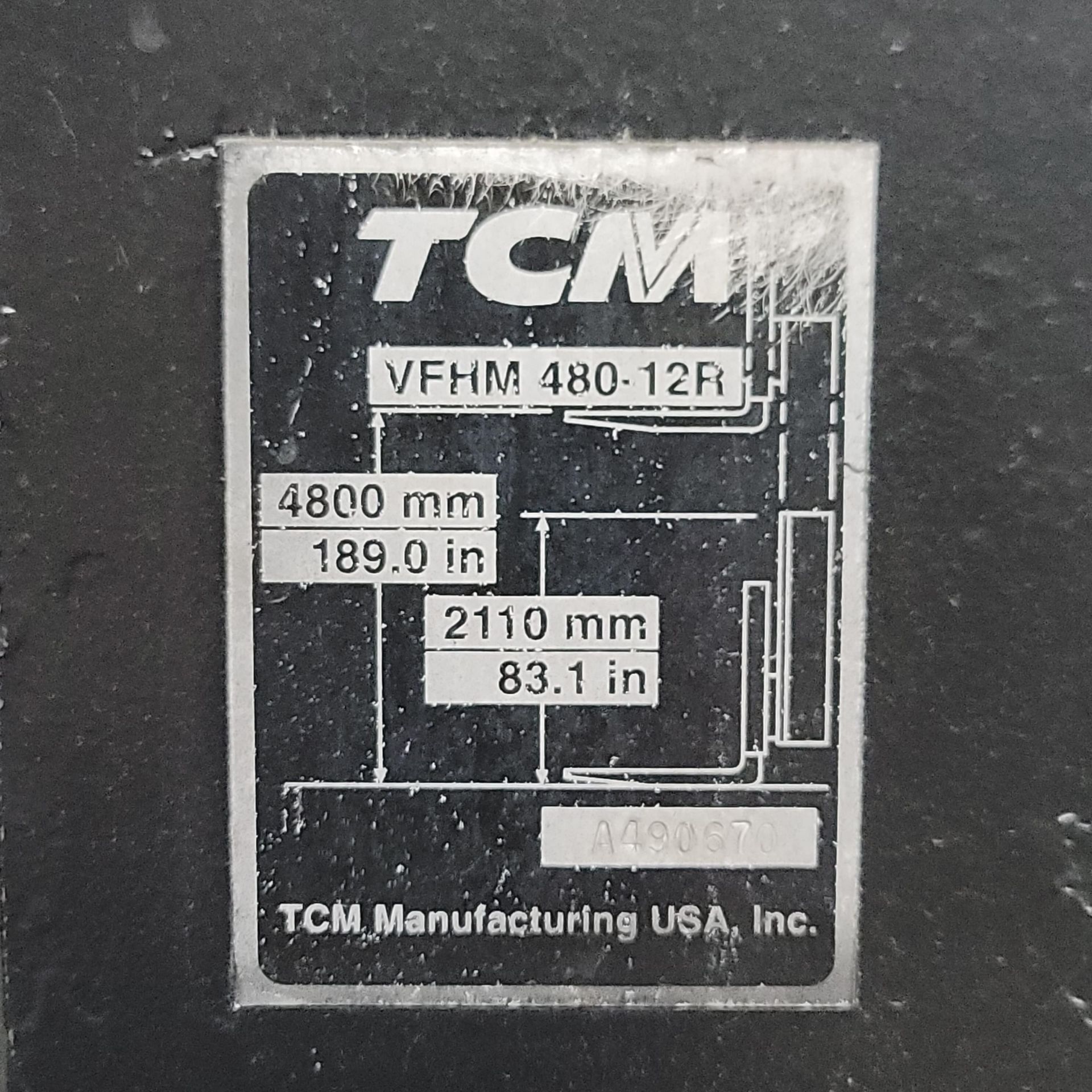 TCM ELECTRIC FORKLIFT, MODEL FCB15A4, 2,600 LB CAPACITY, APPROX. 6,208 HOURS, 3-STAGE MAST, SIDE - Image 11 of 16