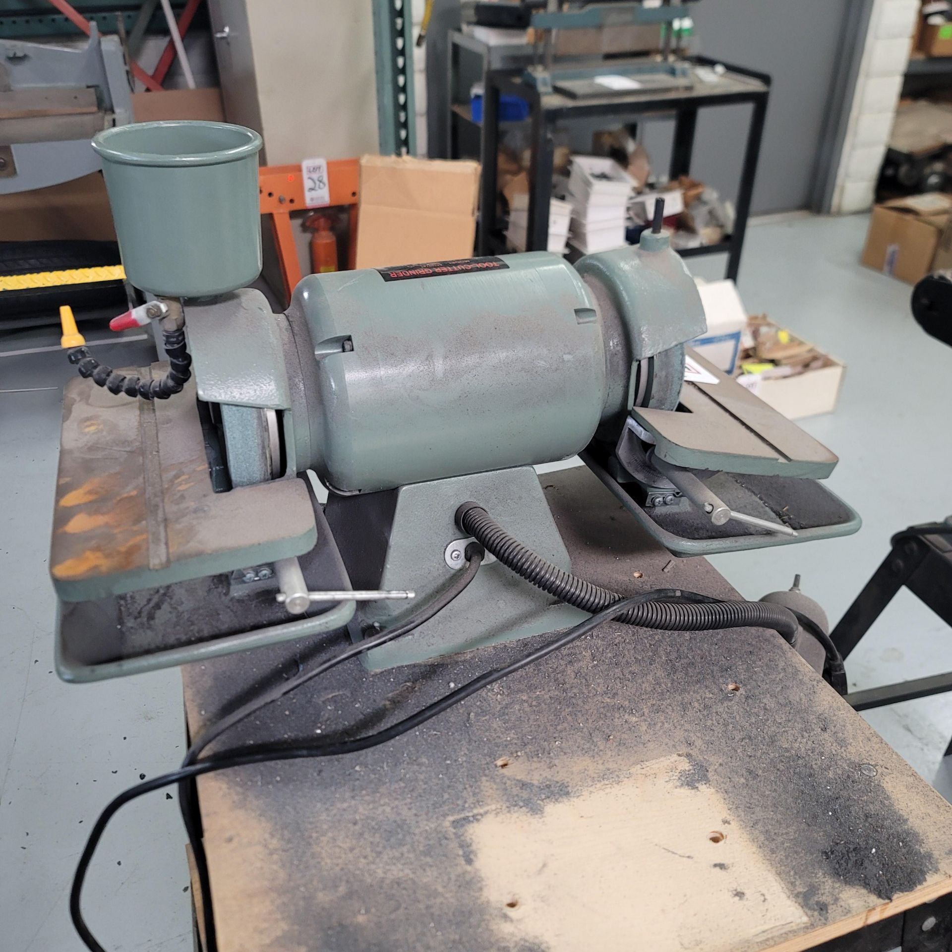 6" DOUBLE END TOOL-CUTTER GRINDER, 1/2 HP, 3400 RPM, ON STAND, UNBRANDED, 115V/SINGLE PHASE, S/N - Image 2 of 3