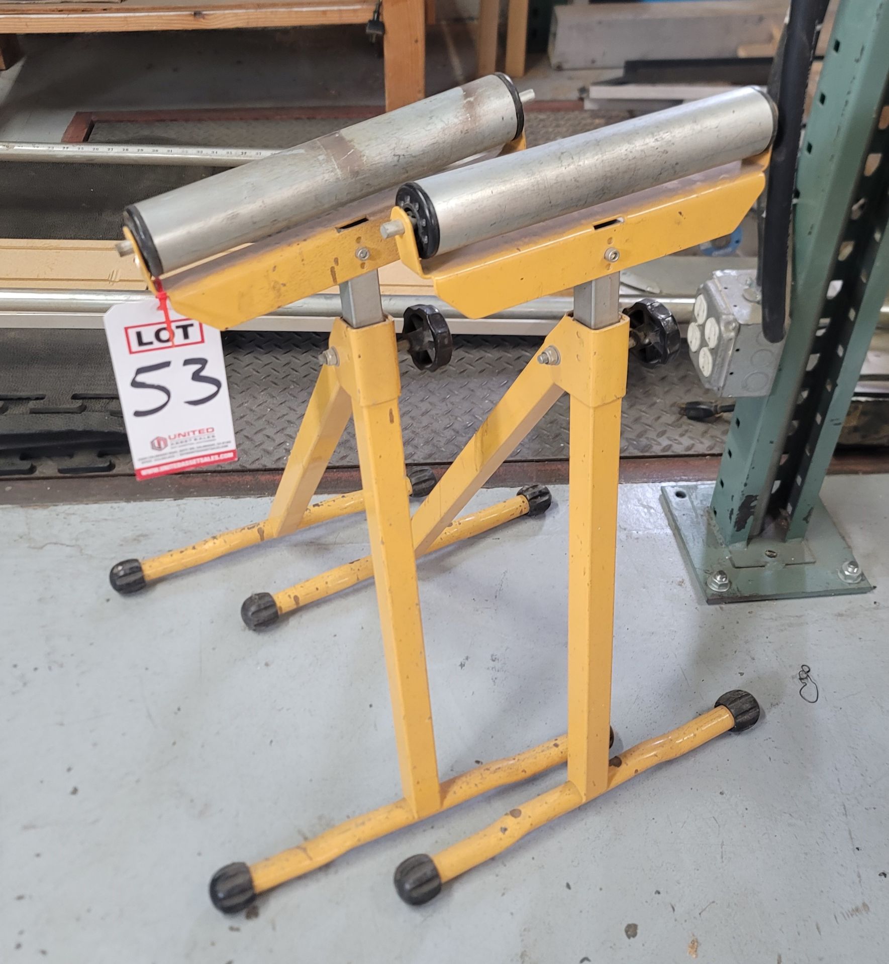 LOT - (2) ADJUSTABLE 11" ROLLER STANDS