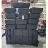 LOT - (21) PLASTIC CASES, EMPTY