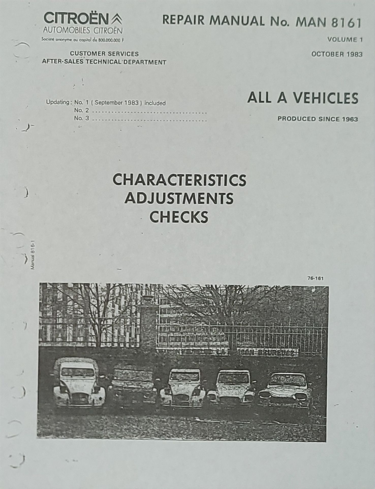 1965 CITROEN 2CV, MODEL: S, S/N 1739627, W/ REPAIR MANUAL - Image 8 of 9