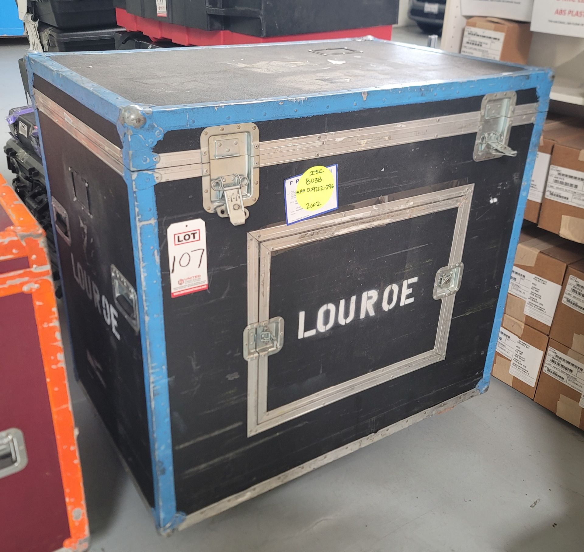 LARGE FLIGHT CASE ON CASTERS, 45" X 30" X 41" HT