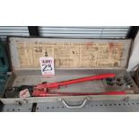 T&B CO. COMPRESSION TOOL, CAT. NO. TBM-8, W/ CASE AND (8) DIES