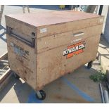 KNAACK GANG BOX ON CASTERS, 5' X 30", EMPTY