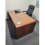 LOT - OFFICE DESK, 6' X 3', W/ CHAIR