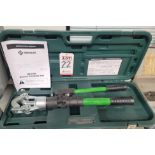 GREENLEE DIELESS CRIMPING TOOL, MODEL HK12ID, W/ CASE AND INSTRUCTION MANUAL