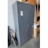 2-DOOR UNIFORM CABINET W/ (2) KEYS, 3' X 18" X 6' HT, CONTENTS NOT INCLUDED