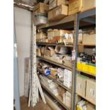 LOT - CONTENTS ONLY OF (1) 5' X 3' X 78" HT SHELF UNIT, TO INCLUDE: LIGHT BULBS AND SMALL LIGHT