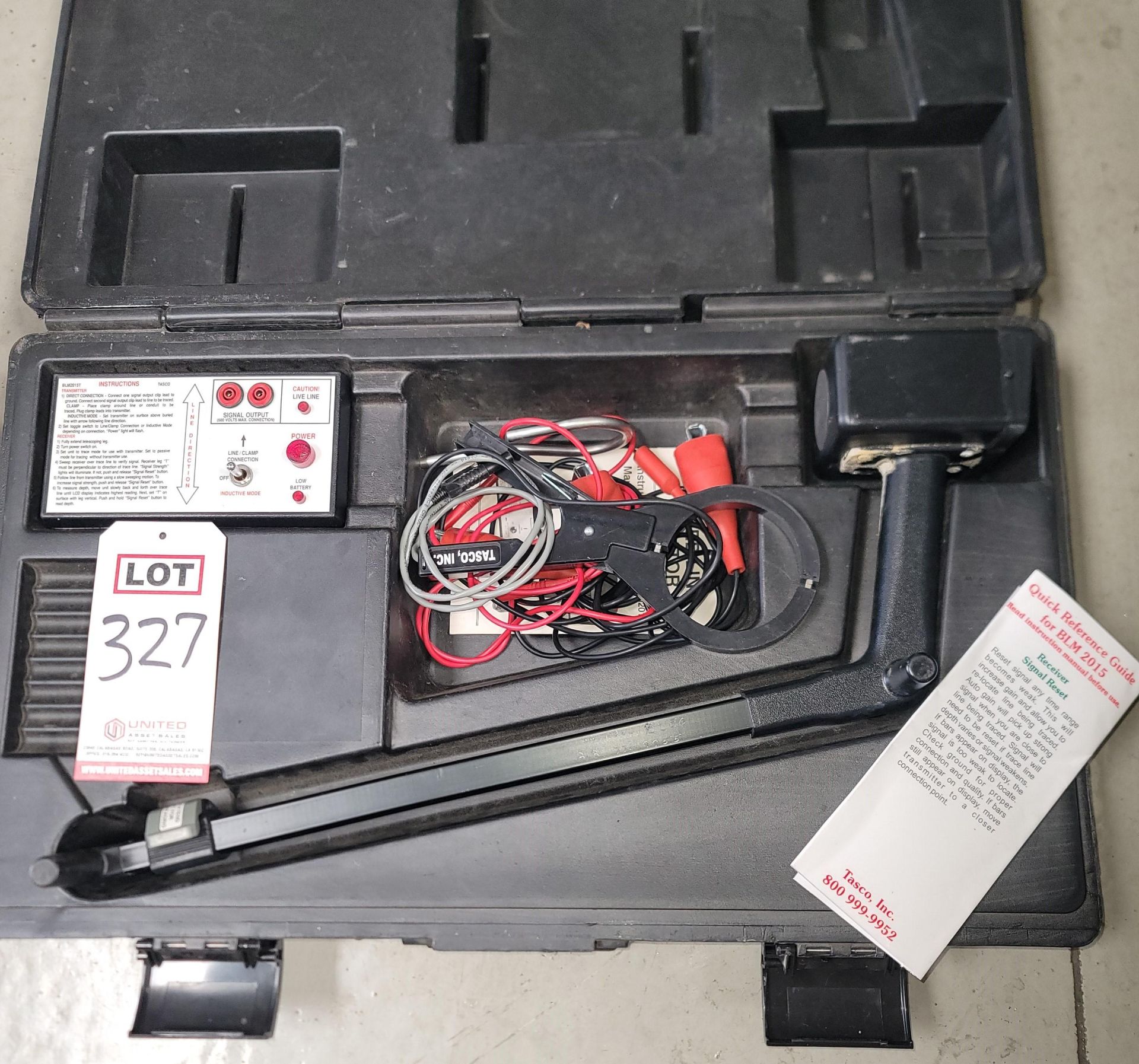 TASCO BURIED LINE LOCATOR, MODEL BLM2015, W/ CASE