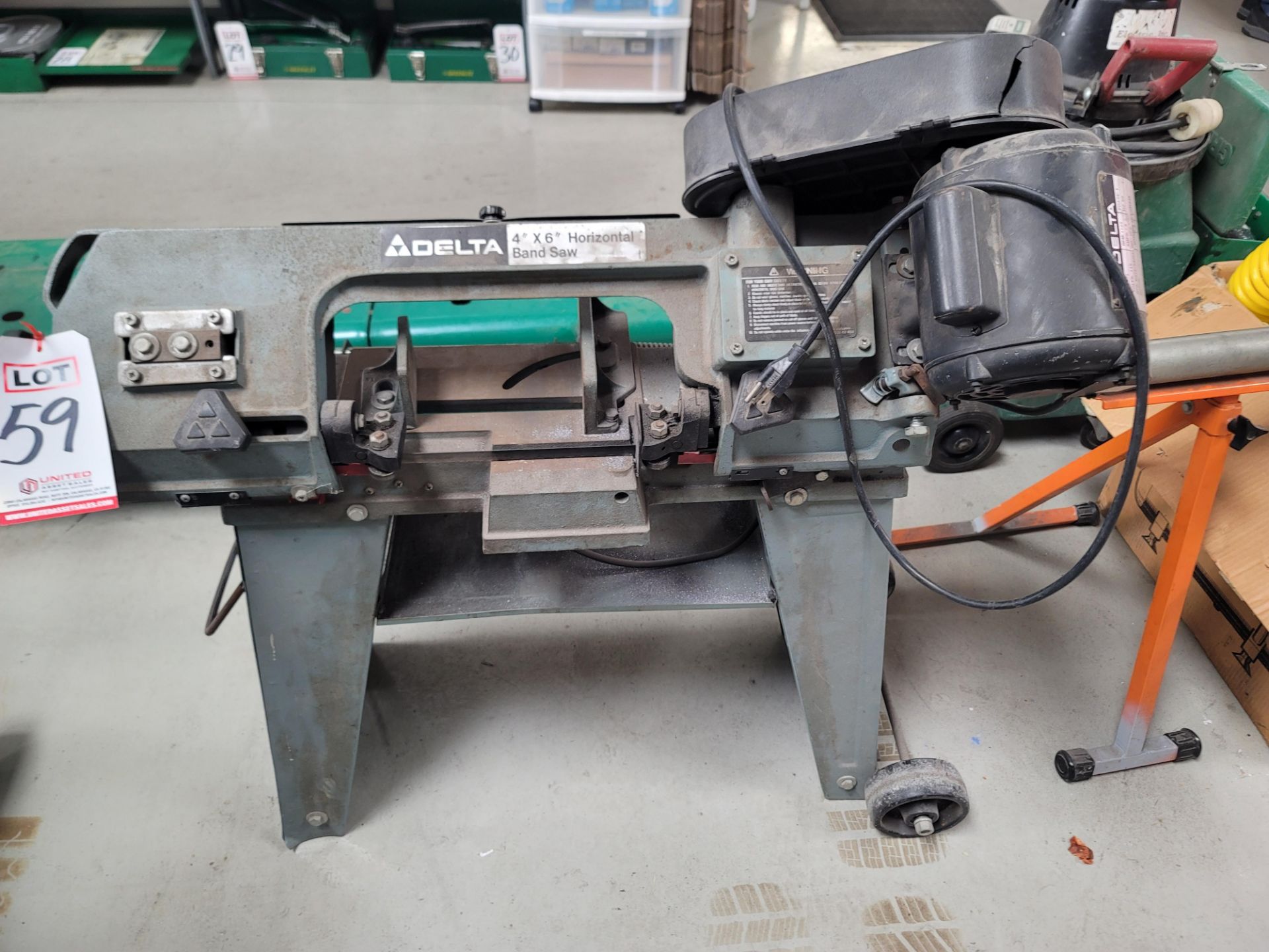 DELTA 4" X 6" HORIZONTAL BAND SAW, 1/3 HP, 115V, SINGLE PHASE, 1725 RPM