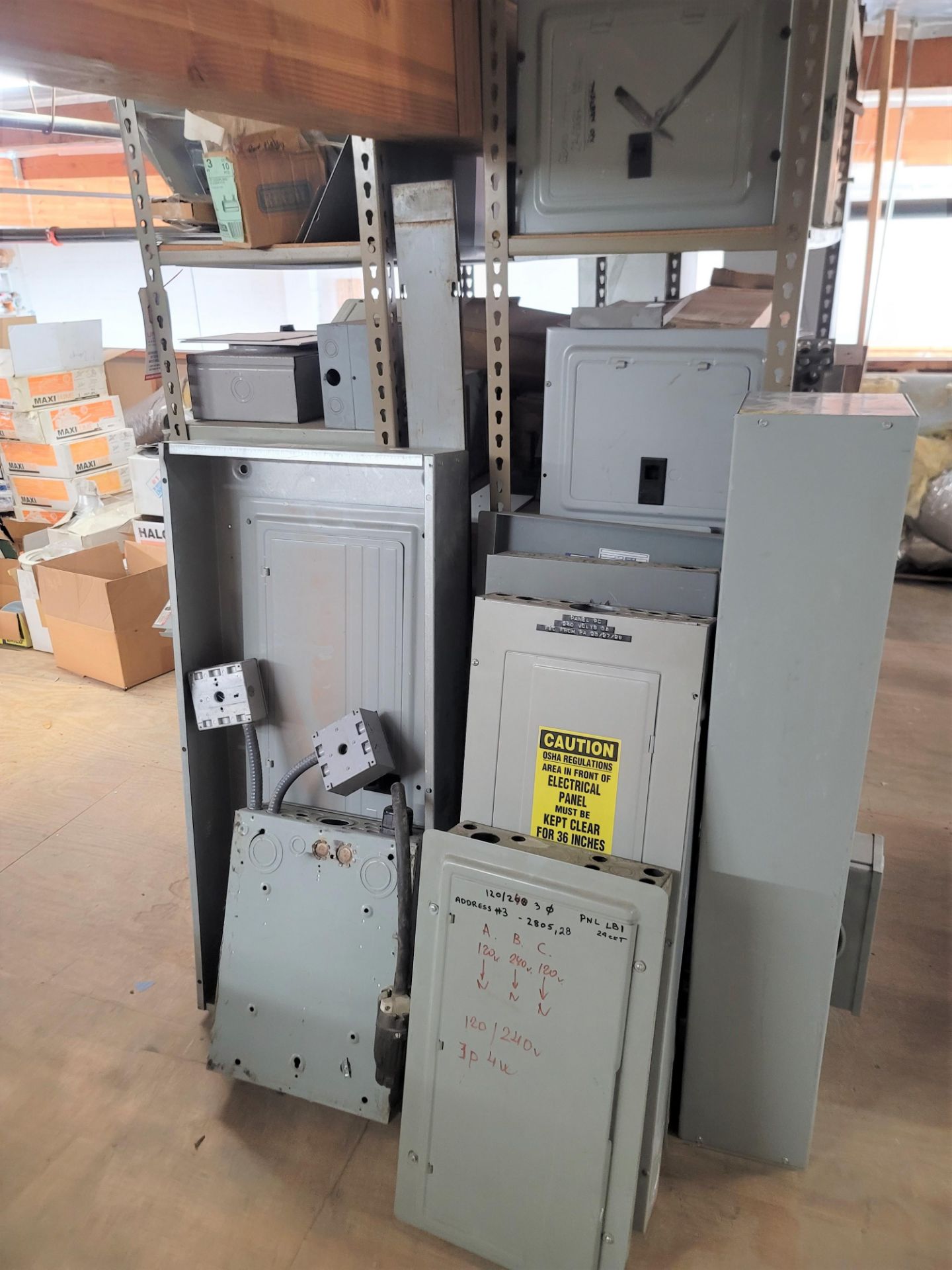 LOT - ALL USED PANEL BOXES, BREAKER HARDWARE, SAFETY SWITCHES, ETC. - Image 2 of 3
