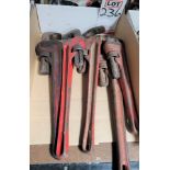 LOT - (5) PIPE WRENCHES