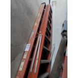 LOT - (2) WERNER 12' FIBERGLASS LADDERS