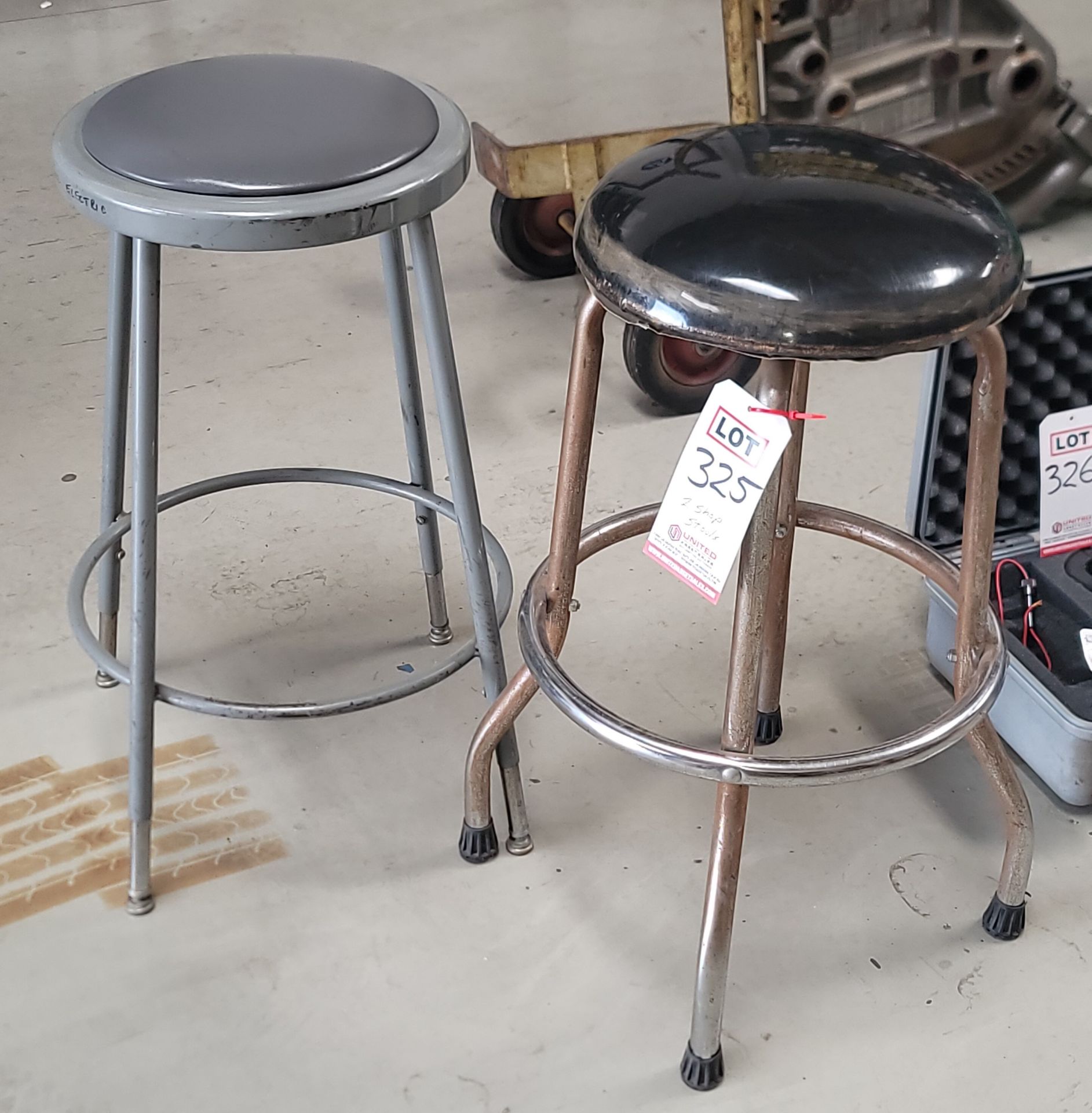 LOT - (2) SHOP STOOLS