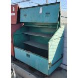 GREENLEE GANG BOX ON CASTERS, 5' X 30" X 55" HT, EMPTY