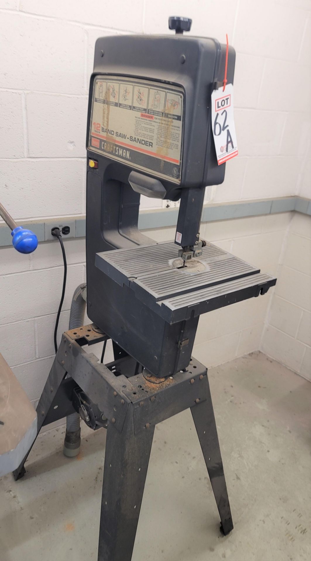 SEARS CRAFTSMAN 12" BAND SAW, MODEL 113.243310, 110V, SINGLE PHASE, S/N 1321.P0220