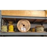 LOT - CONTENTS ONLY OF (1) SHELF, TO INCLUDE: ROPE SPOOLS