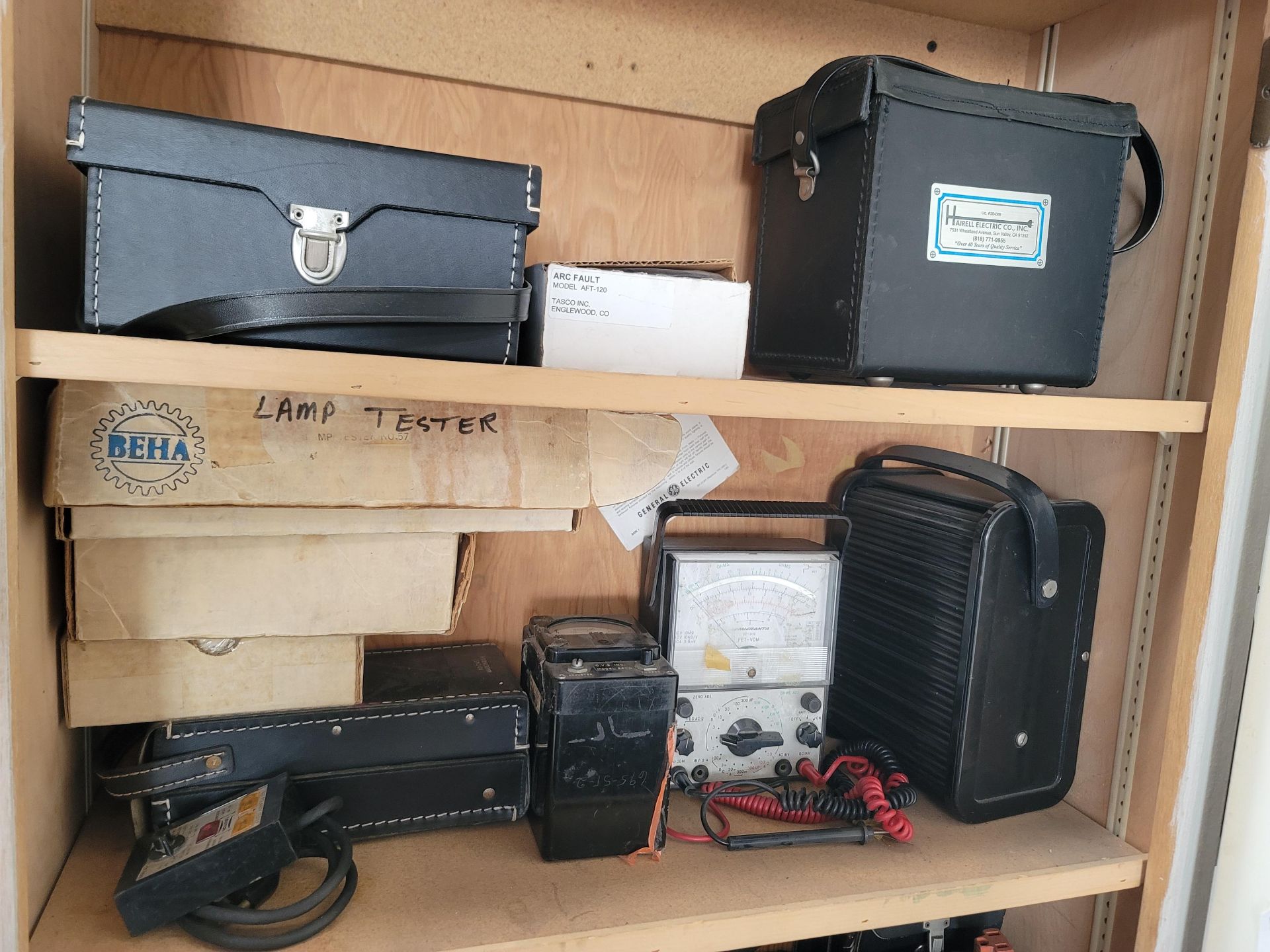 LOT - CONTENTS ONLY OF TOP (3) SHELVES, TO INCLUDE: MISC. ELECTRICAL TEST EQUIPMENT - Image 2 of 3