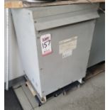 FEDERAL PACIFIC DRY TYPE TRANSFORMER, MODEL 36B, CAT. NO. T242T30S, 30 KVA, 3-PHASE, H.V.: 240, L.