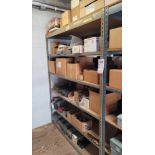 LOT - CONTENTS ONLY OF (1) 5' X 3' X 78" HT SHELF UNIT, TO INCLUDE: BREAKER & FUSE PANELS,