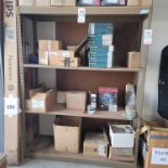 SHELF UNIT W/ PARTICLE BOARD SHELVES, 5' X 18" X 78", CONTENTS NOT INCLUDED, (DELAYED PICKUP UNTIL