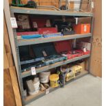 SHELF UNIT W/ PARTICLE BOARD SHELVES, 7' X 30" X 6', CONTENTS NOT INCLUDED, (DELAYED PICKUP UNTIL