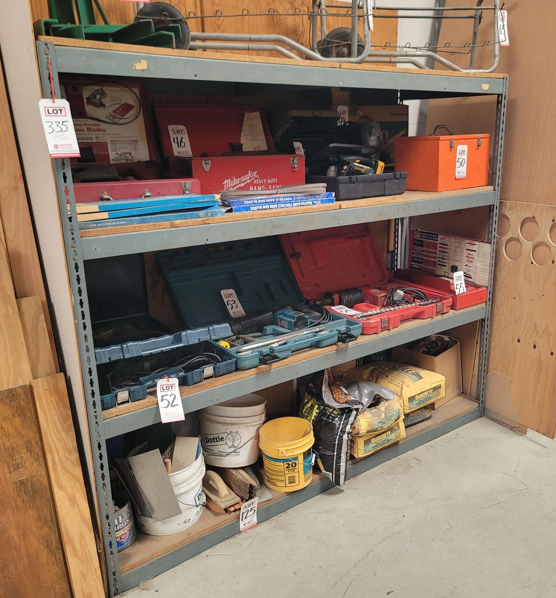 SHELF UNIT W/ PARTICLE BOARD SHELVES, 7' X 30" X 6', CONTENTS NOT INCLUDED, (DELAYED PICKUP UNTIL