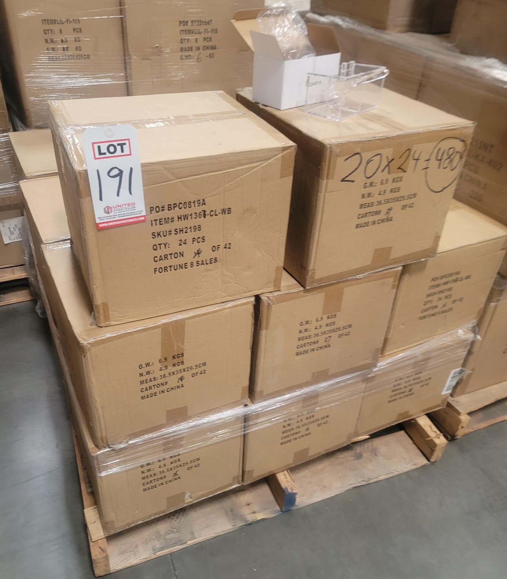 LOT - PALLET OF (480) ACRYLIC 2-SECTION RELISH SERVER, (20 CASES/24 PER CASE) - Image 3 of 3