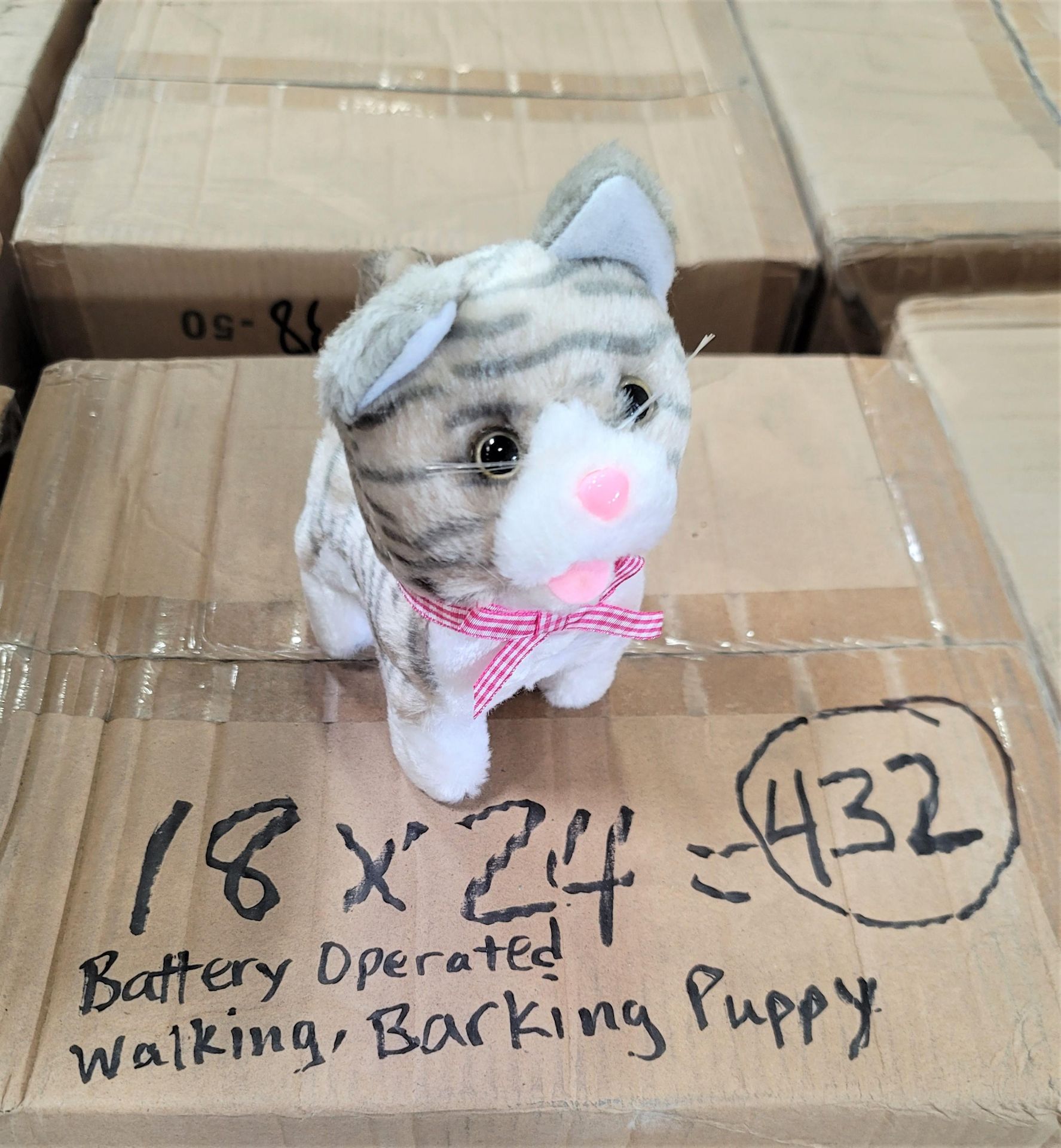 LOT - PALLET OF (432) BATTERY OPERATED WALKING, BARKING PUPPY, (18 CASES/24 PER CASE)