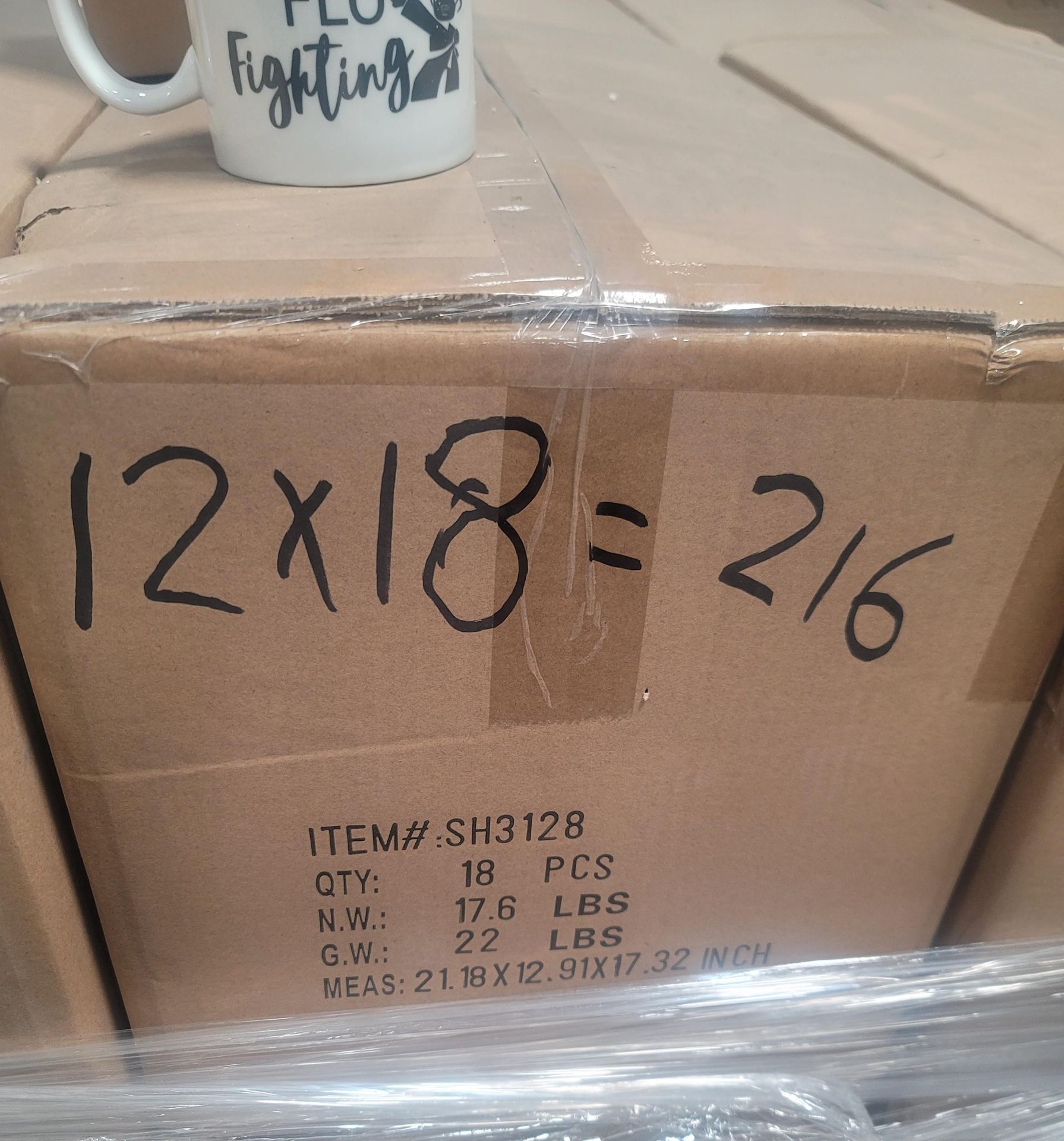 LOT - PALLET OF (216) COFFEE MUG, (12 CASES/18 PER CASE) - Image 2 of 3