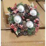 LOT - PALLET OF (80) 10" CHRISTMAS WREATH, (10 CASES/8 PER CASE)