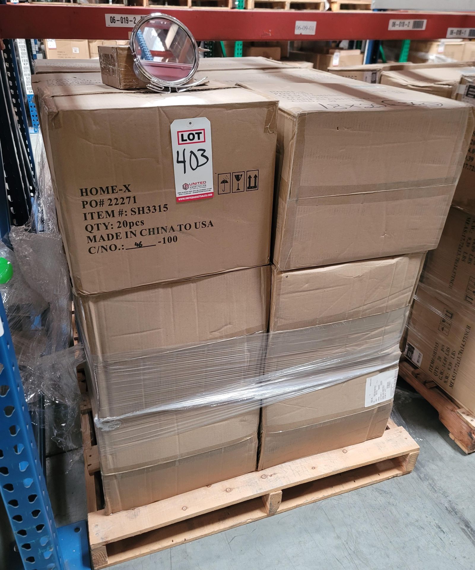 LOT - PALLET OF (360) SUCTION CUP SHOWER MIRROR, (18 CASES/20 PER CASE) - Image 3 of 3